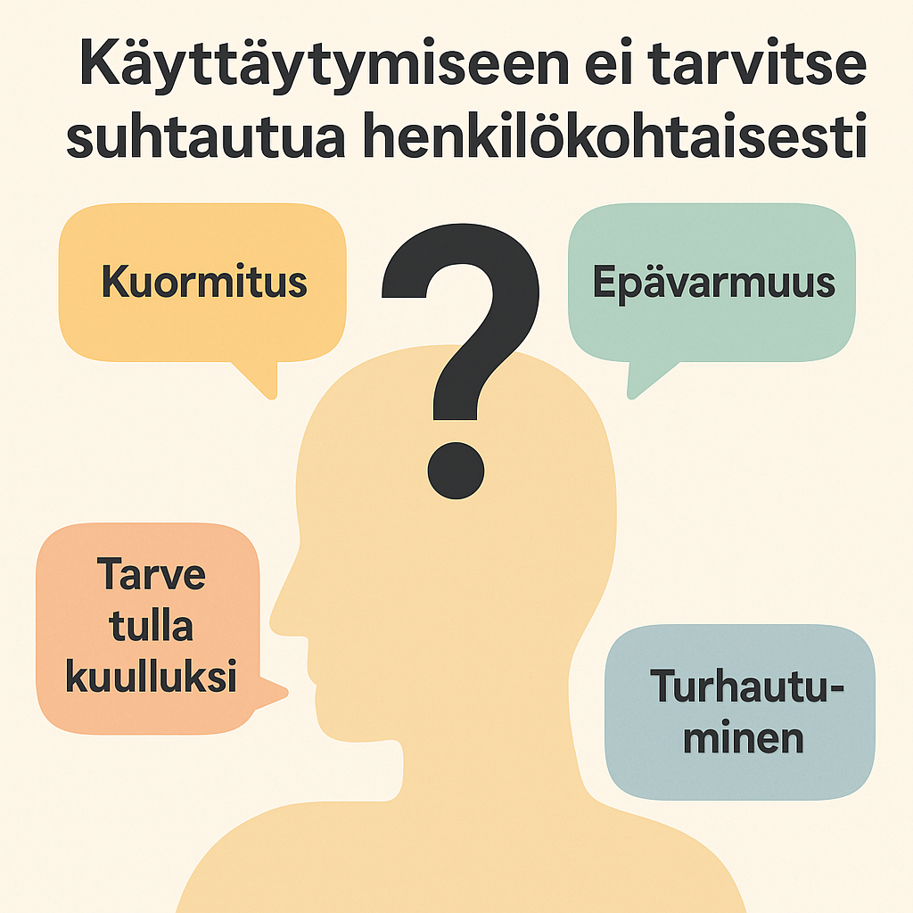 Kuinka suhtautua käyttäytymiseen?